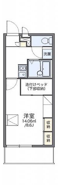 レオパレスソレーユ　II 203｜茨城県牛久市栄町1丁目(賃貸マンション1K・2階・23.18㎡)の写真 その2