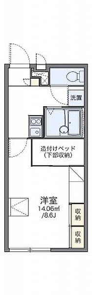 レオパレスフラワー 105｜千葉県柏市みどり台2丁目(賃貸アパート1K・1階・23.18㎡)の写真 その2