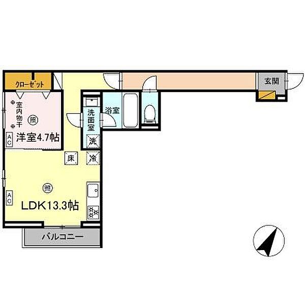 デュランタ 205｜千葉県柏市柏6丁目(賃貸アパート1LDK・2階・47.16㎡)の写真 その2