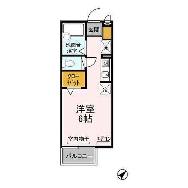 ベルデュール 207｜千葉県柏市今谷上町(賃貸アパート1R・2階・20.03㎡)の写真 その2