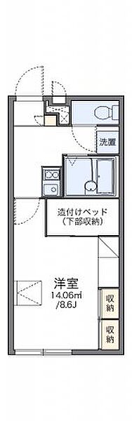 レオパレスサンハイムIII 104｜千葉県柏市西原2丁目(賃貸アパート1K・1階・23.18㎡)の写真 その2