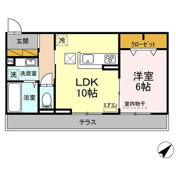 ジャンティ 102｜千葉県流山市おおたかの森南2丁目(賃貸アパート1LDK・1階・41.72㎡)の写真 その2