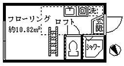 フェリスホーク ワンルームの間取図画像