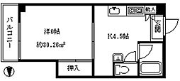 シャンボール新高円寺 1Kの間取図画像