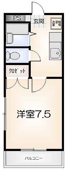 ステュディオ山中 ｜徳島県徳島市南昭和町５丁目(賃貸マンション1K・3階・22.00㎡)の写真 その2