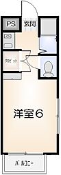 LaBlanche ワンルームの間取図画像