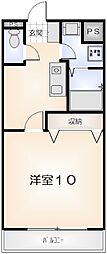 ラポルトフィーノ3 1Kの間取図画像