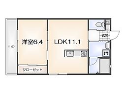 ラポルトフィーノ3 1LDKの間取図画像