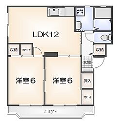 ソシア 2LDKの間取図画像