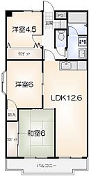東洋ハイツPART2 3LDKの間取図画像