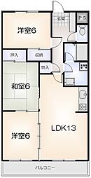 パレ・シャンドゥリエ 3LDKの間取図画像