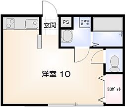 ドムール四宮イース ワンルームの間取図画像