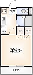 ヴィランドリー 1Kの間取図画像