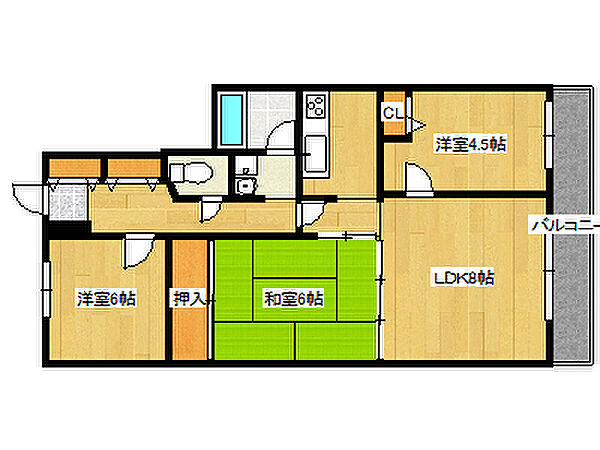 兵庫県神戸市東灘区青木2丁目(賃貸マンション3LDK・3階・68.48㎡)の写真 その2