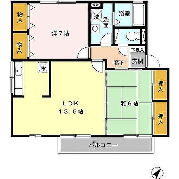 兵庫県神戸市垂水区西舞子7丁目(賃貸アパート2LDK・2階・61.93㎡)の写真 その2