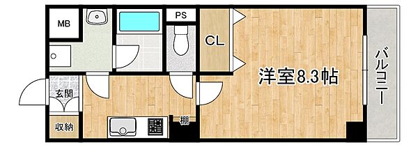 兵庫県神戸市東灘区深江北町3丁目(賃貸マンション1K・5階・27.44㎡)の写真 その2