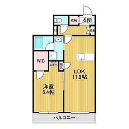 Lagrandquatre 1LDKの間取図画像