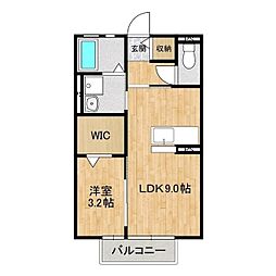 プライドレジデンス 1LDKの間取図画像