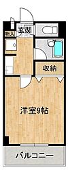 サンシャイン松代 1Kの間取図画像
