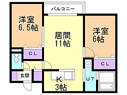 間取図画像 2LDK