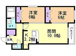 間取図画像 2LDK