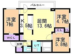 間取図画像 3LDK