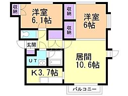 間取図画像 2LDK