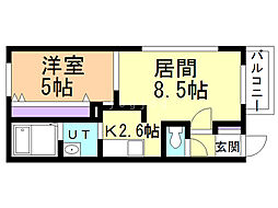 ａｍｉ栄通 3階1LDKの間取り