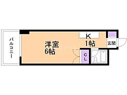 ラ・メール札幌 1Kの間取図画像