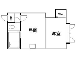 アーバンコート南郷7 1DKの間取図画像