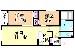 間取図画像 2LDK