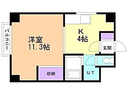 グランドールイケダ 1Kの間取図画像