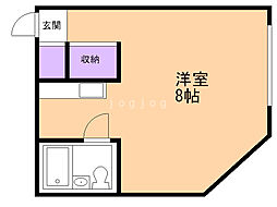 エスポアール白石 ワンルームの間取図画像