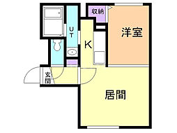 プレナス1 1LDKの間取図画像