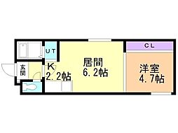 アイアール南郷8 1LDKの間取図画像