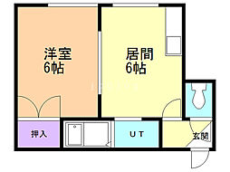 メゾンド白石 1DKの間取図画像