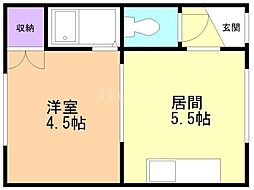 ノースシティ2 1DKの間取図画像