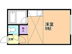 フレンドパーク ワンルームの間取図画像