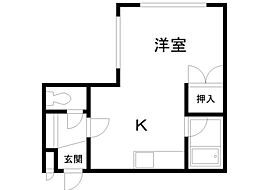 クロストン3・4 1DKの間取図画像