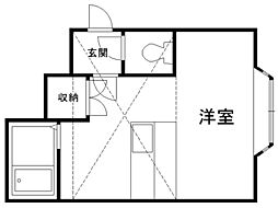 ルミエールリラ ワンルームの間取図画像
