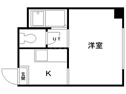 ドリームイン美園 1Kの間取図画像