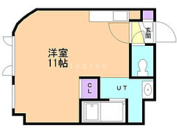 セトル菊水 ワンルームの間取図画像