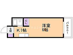 ラ・メール札幌 1Kの間取図画像