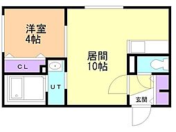 札幌市白石区東札幌五条2丁目マンション 1LDKの間取図画像
