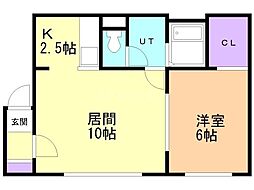 パークレジデンス菊水1 1LDKの間取図画像
