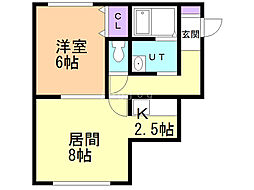 GOLD.ACE 1LDKの間取図画像