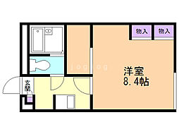 レオパレスLunetta ワンルームの間取図画像