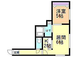 S&S55 1LDKの間取図画像