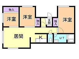 ルミエール平和通 3LDKの間取図画像