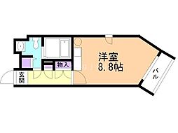 ルナ5・9 ワンルームの間取図画像